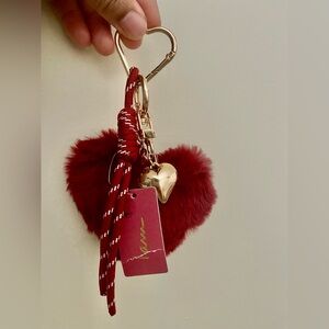I am plush heart bag charm